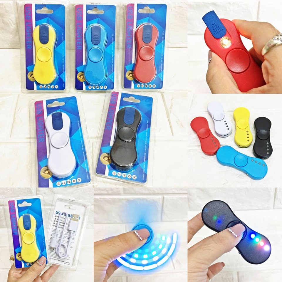 Hột-𝙌𝙪𝙚̣𝙩-𝘽𝙖̣̂𝙩-𝙇𝙪̛̉𝙖 ĐIỆN kiểu dáng con quay Spinner 3 chế độ đèn 2in1 - ANNA VÕ EL14-TD