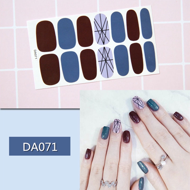 [Hàng mới về] Set 14 miếng dán móng trang trí nghệ thuật