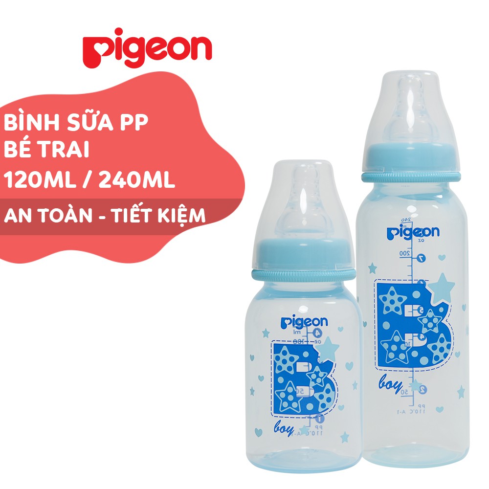 Bình Sữa Cao Cấp Pigeon Flexible Hình Chữ B 120ml/ 240ml