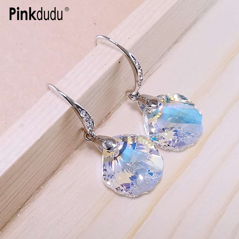 Khuyên tai Pinkdudu PD789 hợp kim dát đá lấp lánh thời trang cho nữ