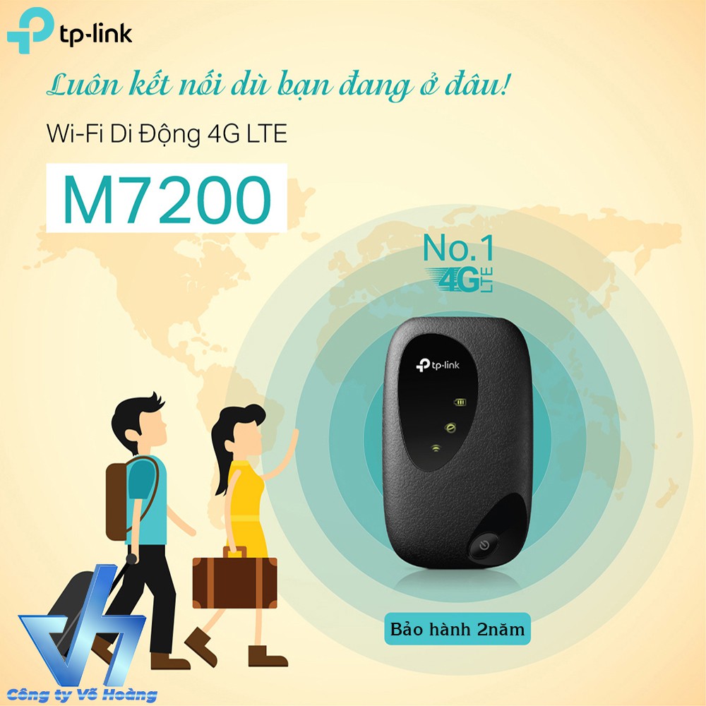 Bộ phát Wi-Fi Di động 4G LTE TP-Link M7200 (Đen)