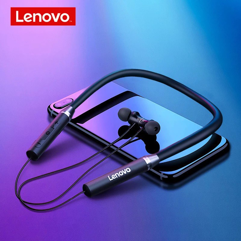 Bộ Tai Nghe Thể Thao Không Dây Bluetooth Lenovo HE05 Chính Hãng Chống Nước Có Mic Khử Tiếng Ồn