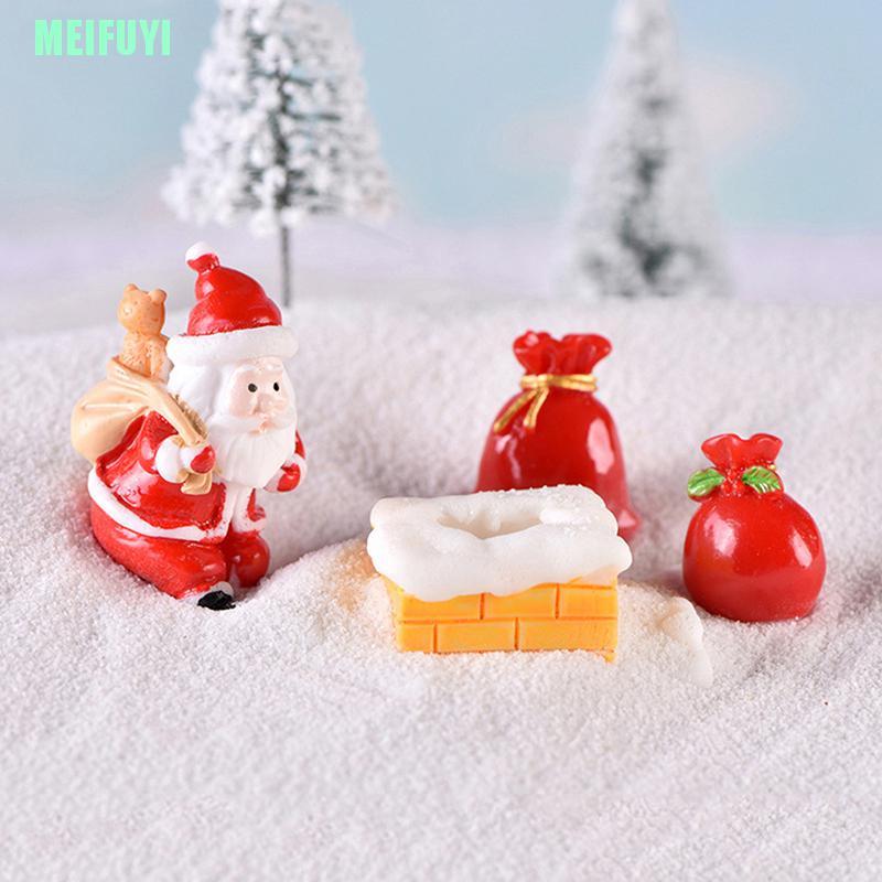 Mô Hình Ông Già Noel / Người Tuyết Mini Dễ Thương Trang Trí Sân Vườn