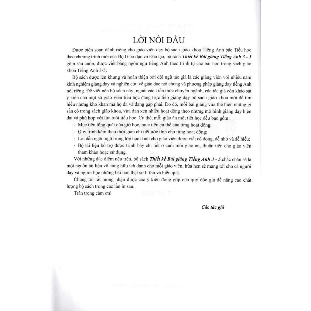 Sách - Thiết kế bài giảng tiếng anh - Lớp 4 - Tập 2