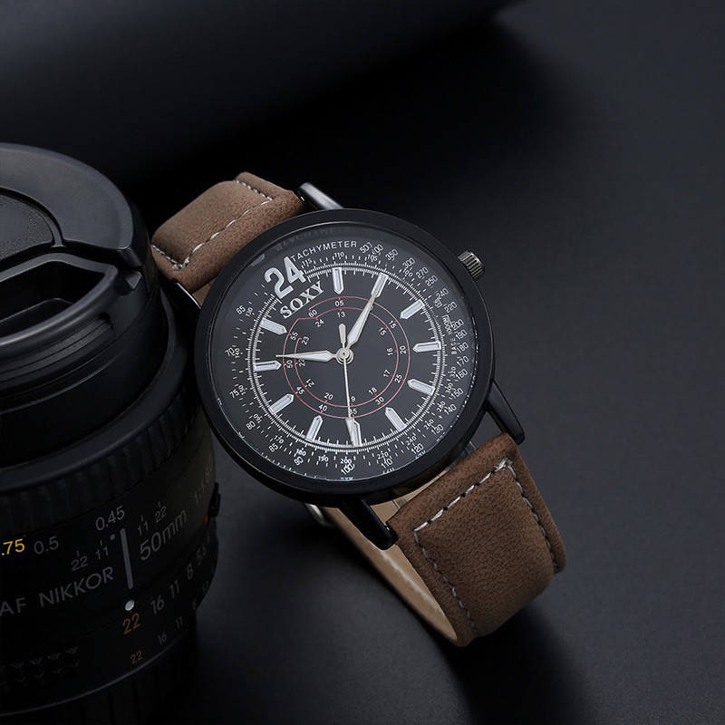 Đồng hồ nam SOXY S001 dây da lộn phong cách trẻ trung, năng động | BigBuy360 - bigbuy360.vn