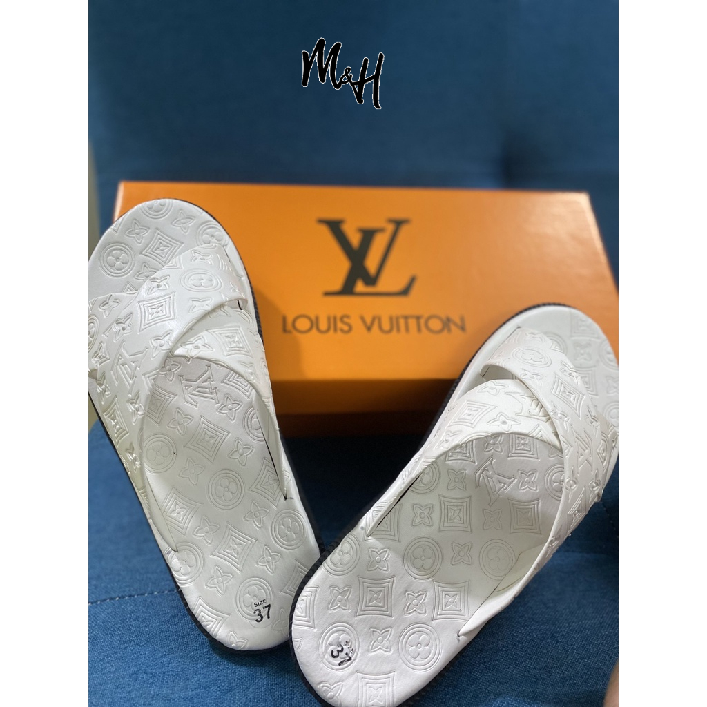 Dép Quai Chéo L.V Nam, Nữ, Unisex Thiết Kế Thời Trang Cao Cấp,Siêu Êm & Siêu Chất Lượng