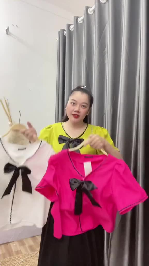 Áo Sơ Mi Nữ Bigsize Tay Ngắn Gắn Nơ Chất Vải Cotton Lạnh Mềm Mịn Mát,Áo Sơ Mi Kiểu Nữ Size Lớn SM7 | BigBuy360 - bigbuy360.vn