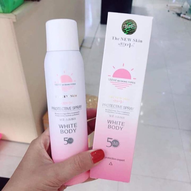 Xịt chống nắng kích trắng White Body The New Skin 2019 ( Kèm ảnh thật + Video )