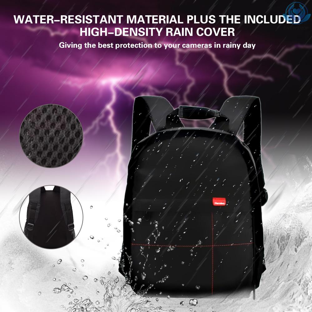 【enew】New Multi-functional Small DSLR Digital Camera Video Backpack Bag Waterproof Outdoor Camera Bag