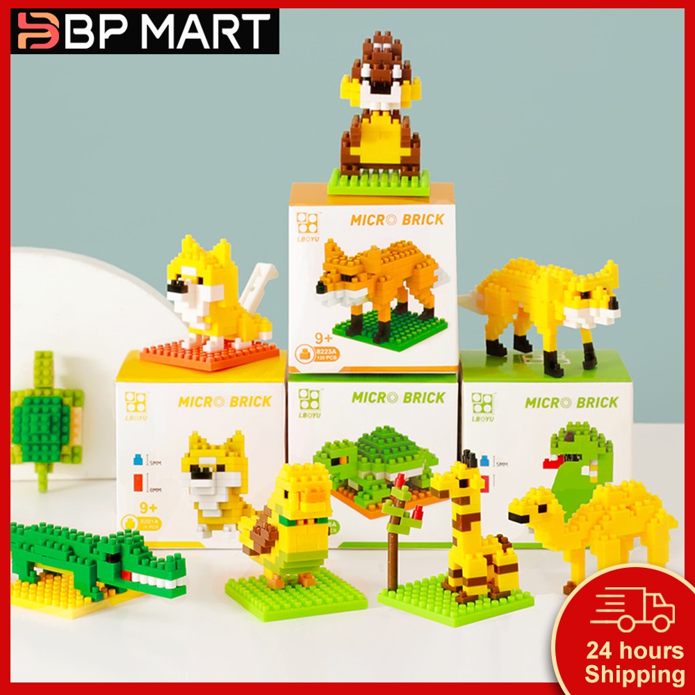 Đồ chơi lắp ráp nano BP MART hình rùa/hươu cao cổ/cáo/ngựa tự ráp thủ công dành cho bé