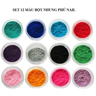 Set 12 Màu Bột Nhung Phủ Nail
