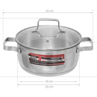 Khuyến mãi : Nồi INOX CAO CẤP 3 ĐÁY NẮP KIẾNG HAPPY COOK MILAN PLUS 20CM