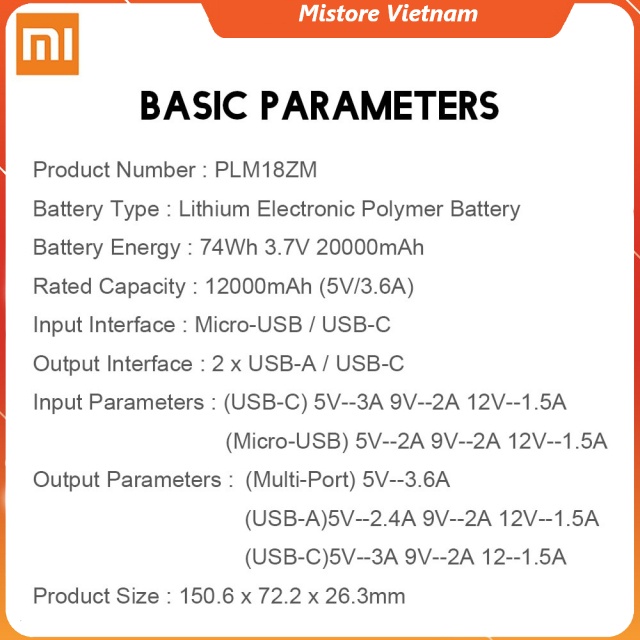 Pin sạc dự phòng Xiaomi 20000mAh Gen3 Sạc nhanh 2 chiều 18W