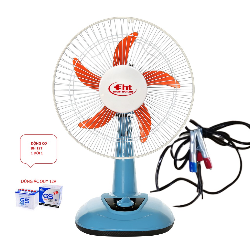 Quạt bàn b3 dùng bình 12v - ko kèm bình