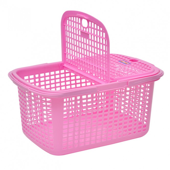 Giỏ đựng đồ sơ sinh, làn đựng đồ đi sinh Song Long loại lớn nhất có nắp và quai xách - HV Store 086