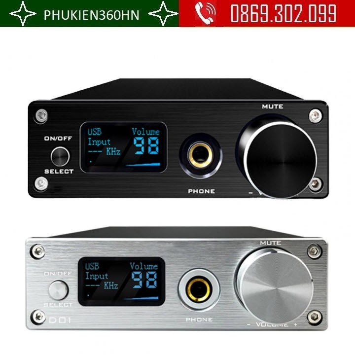 [Mã ELHACE giảm 4% đơn 300K] Giải Mã FX-Audio DAC D01 - Bản Nâng Cấp DAC X7- Giải Mã 32 Bit/768Khz/ DSD512