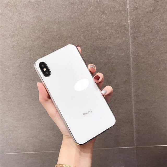 Ốp Lưng Kính Viền Silicon Cho iPhone X/ Xs/ XR/ Xs Max, Ốp Lưng iPhone X Kính Cường Lực Siêu Đẹp
