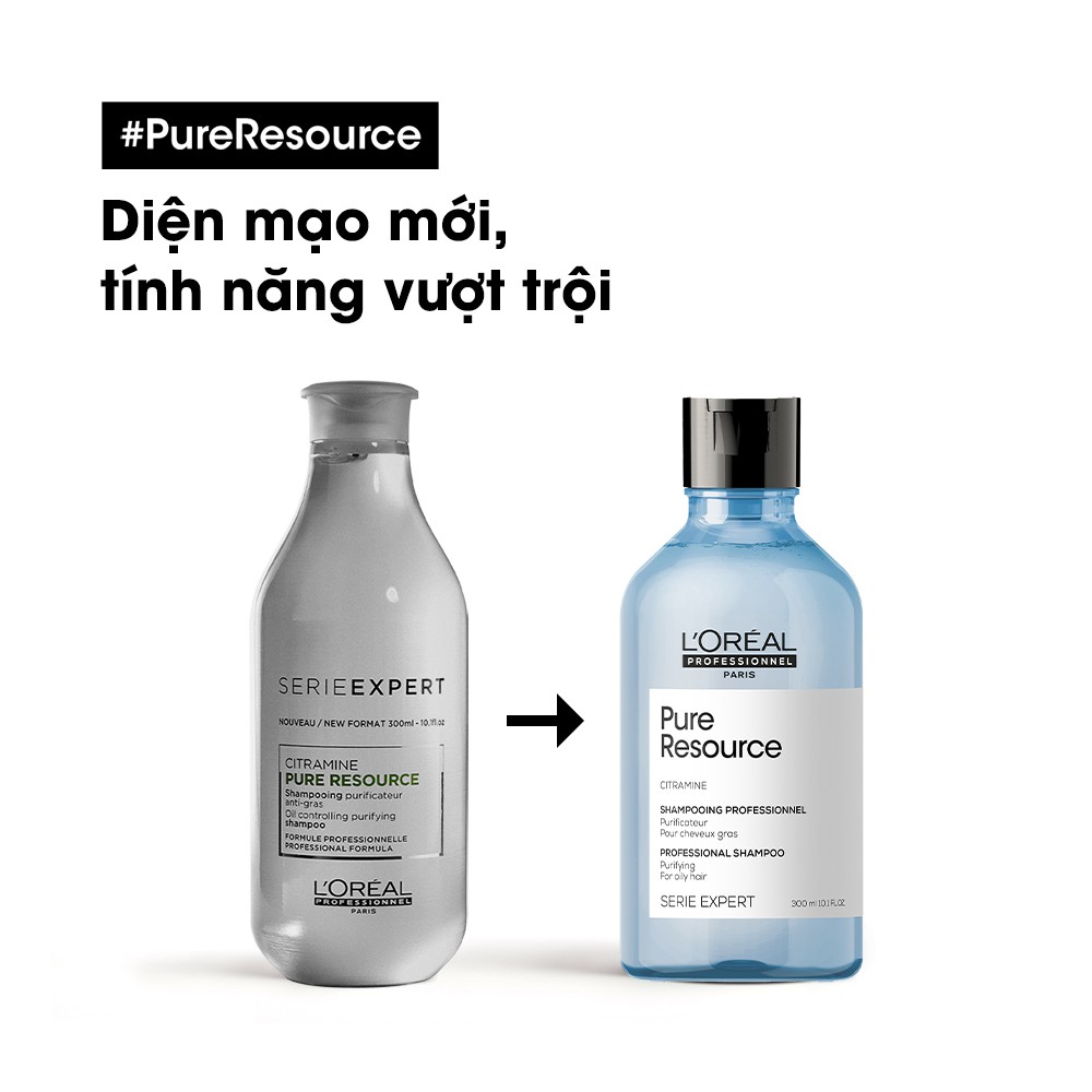 Dầu gội chăm sóc da đầu nhờn Serie Expert Pure Resource 300ml