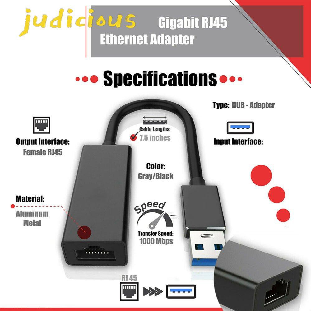 Bộ Chuyển Đổi Usb 3.0 Gigabit Ethernet Lan Rj45 1000mbps Cho Windows Pc Usb 3.0 | BigBuy360 - bigbuy360.vn