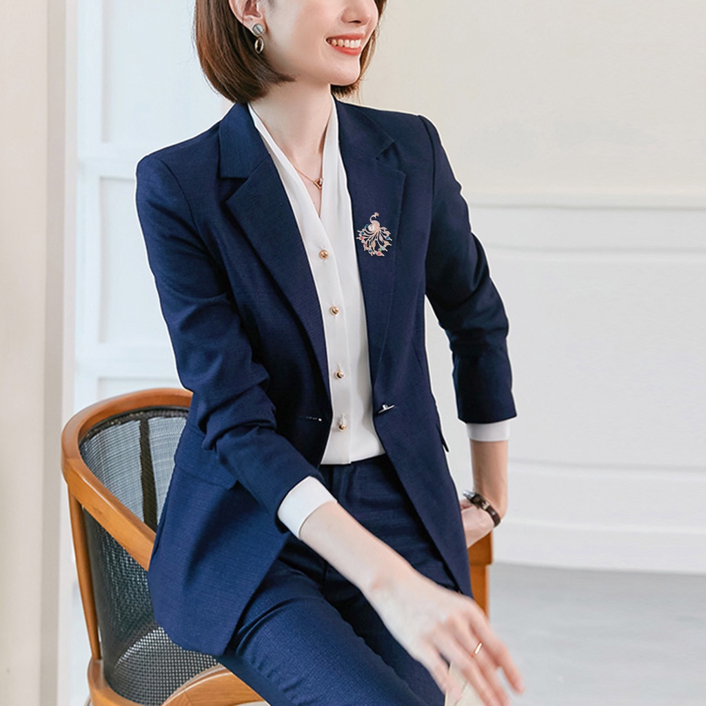 Ghim Cài Áo Hình Chim Công Đính Đá Nhân Tạo Thời Trang Cho Nữ