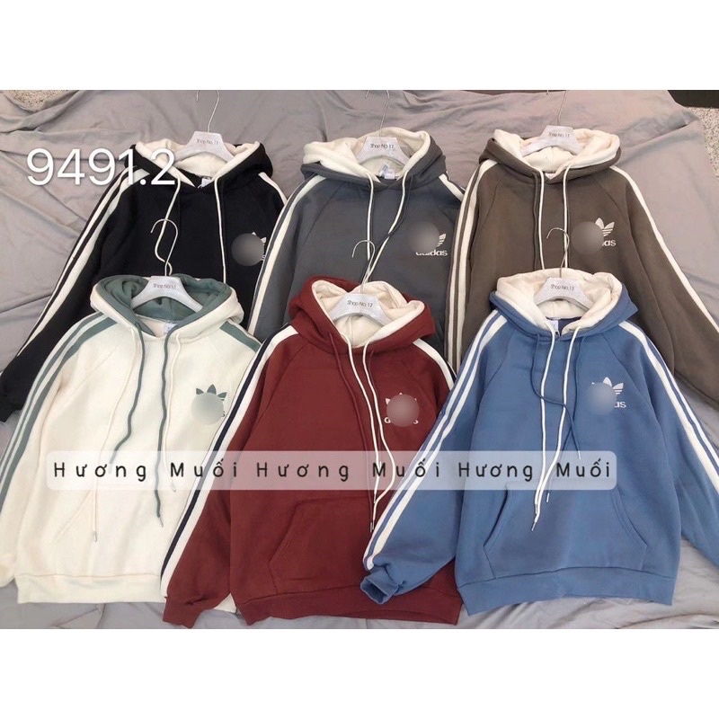 áo nỉ hoodie thêu đát 2 mũ