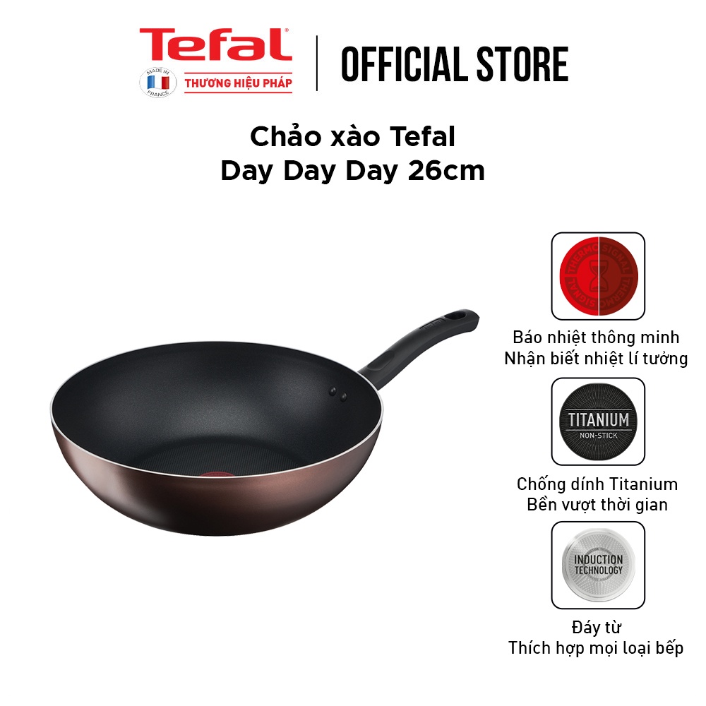 [LIFEMC11BPC -8% đơn 350K] Chảo xào Tefal Day By Day 26cm