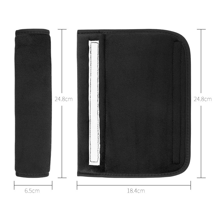 1 Cặp Đệm Bọc Dây Đai An Toàn Bằng Lông Nhung Mềm Mại Trên Xe Hơi