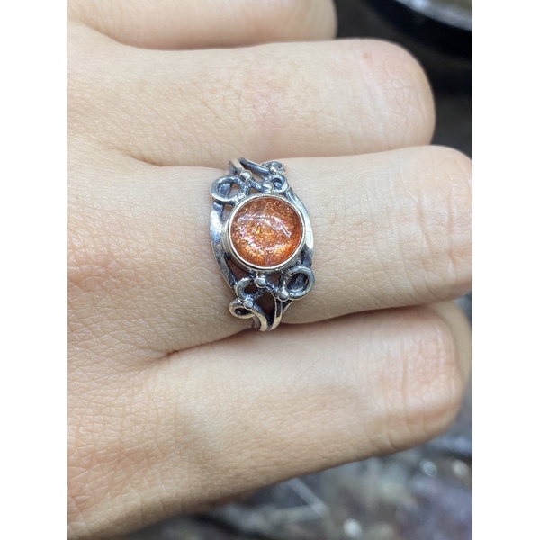 nhẫn bạc 950 sunstone!