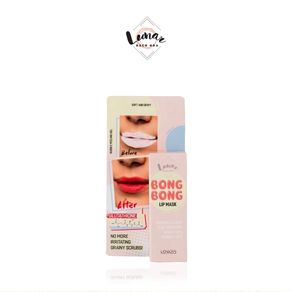 Gel Sủi Bọt Tẩy Tế Bào Chết Giảm Thâm Môi Lovcov Bong Bong Lip Mask