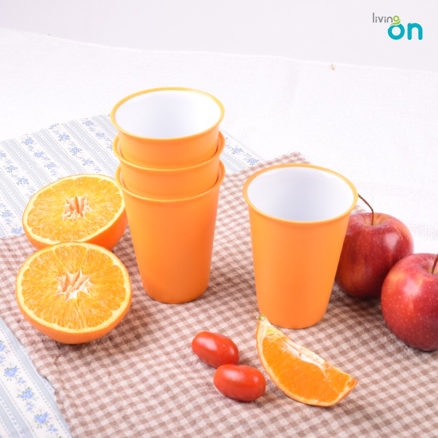 Ly nhựa màu sắc Living on-Orange CUP