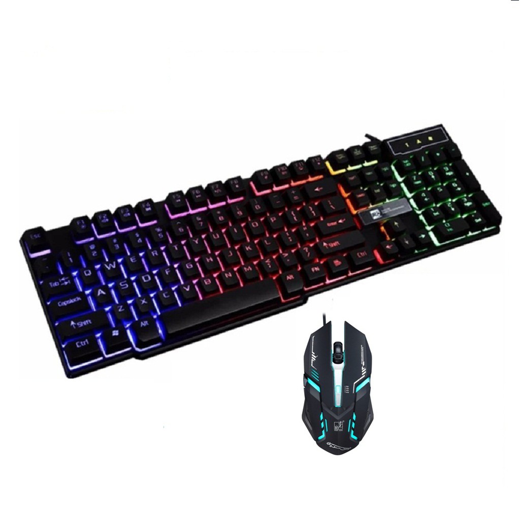 [Mã SKAMSALE03 giảm 10% đơn 200k] BỘ BÀN PHÍM GIẢ CƠ R8 1822 VÀ CHUỘT K1 LED 7 MÀU GAME