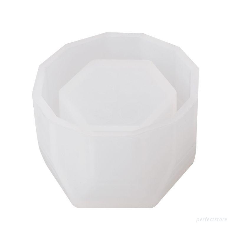 Khuôn Silicone Làm Chậu Hoa Hình Lục Giác Nhỏ Xinh