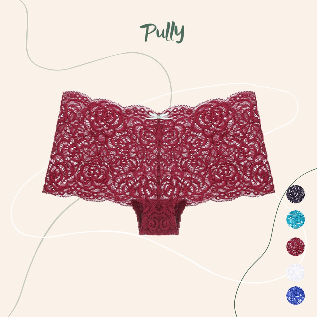 Quần lót nữ kiểu dáng boyshorts chất liệu ren mềm mại MAU12