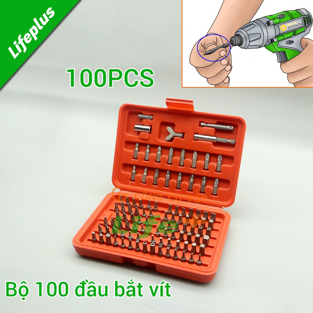 Bộ 100 đầu vặn vít