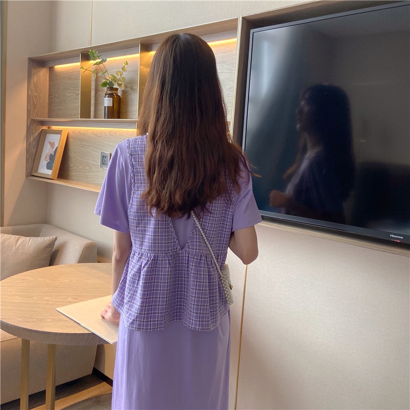 Đầm Perty màu trơn xẻ tà/ Áo khoác vest Perty thời trang mùa hè cho nữ