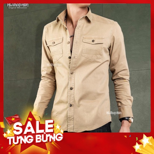 -HÀNG NHẬP KHẨU Áo Sơ Mi Nam, chất vải DENIM, dễ kết hợp với quần jean đơn hàng "180k" trở lên tại Shopee VN Liên hệ m