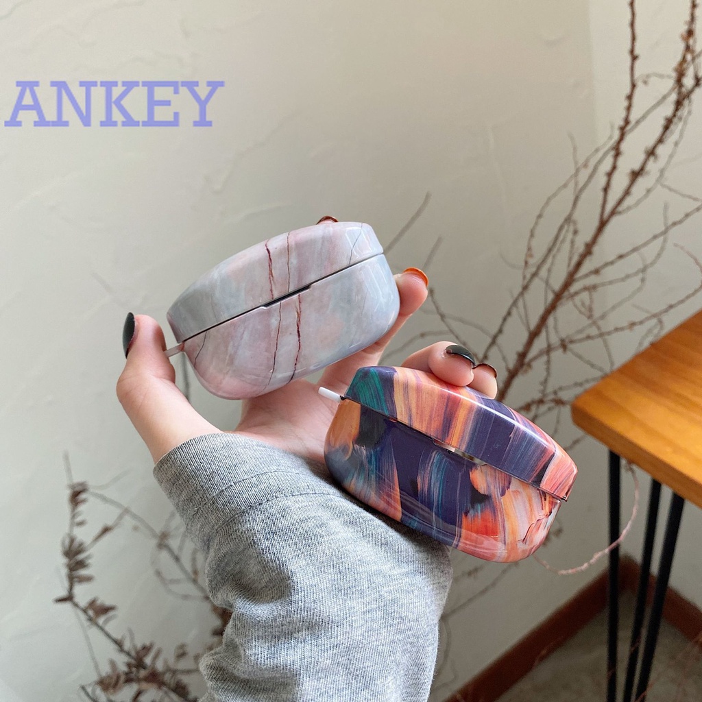 Case for Sony WF-1000XM3 WF-1000XM4 Vỏ Bảo Vệ Hộp Sạc Tai nghe không dây Họa Tiết Đá Hoa Cương Thời Trang