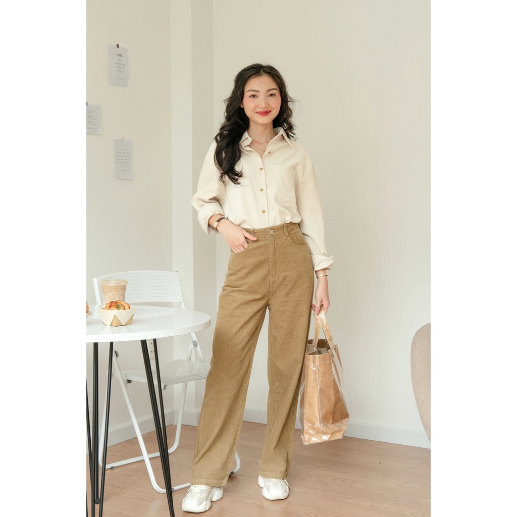 Quần ống suôn nhung LENCLOTHING 8257-8258-8259