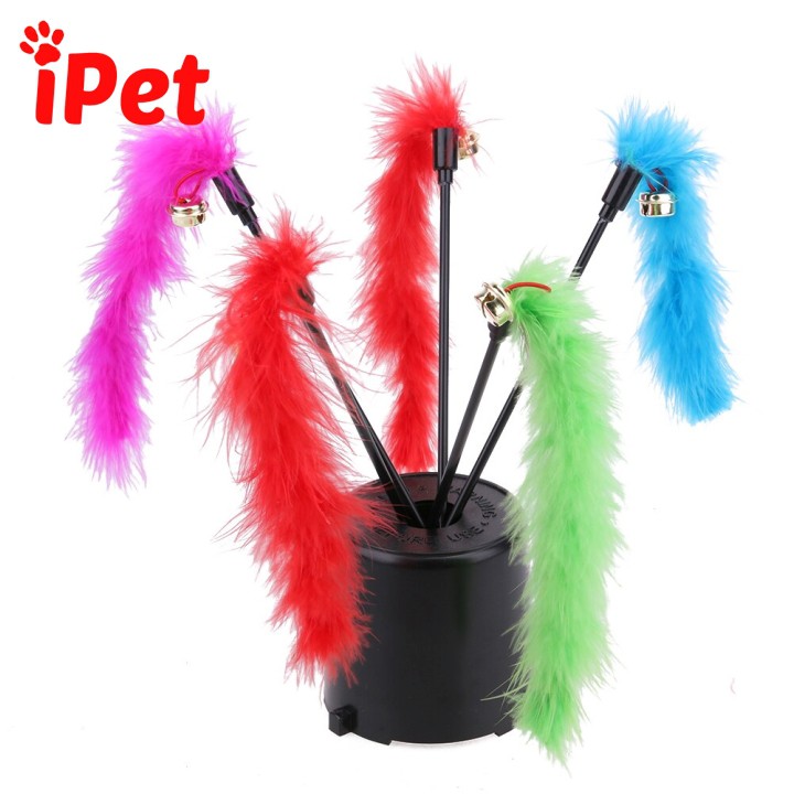 Cây Trêu Chó Mèo Bằng Lông Có Lục Lạc - iPet Shop