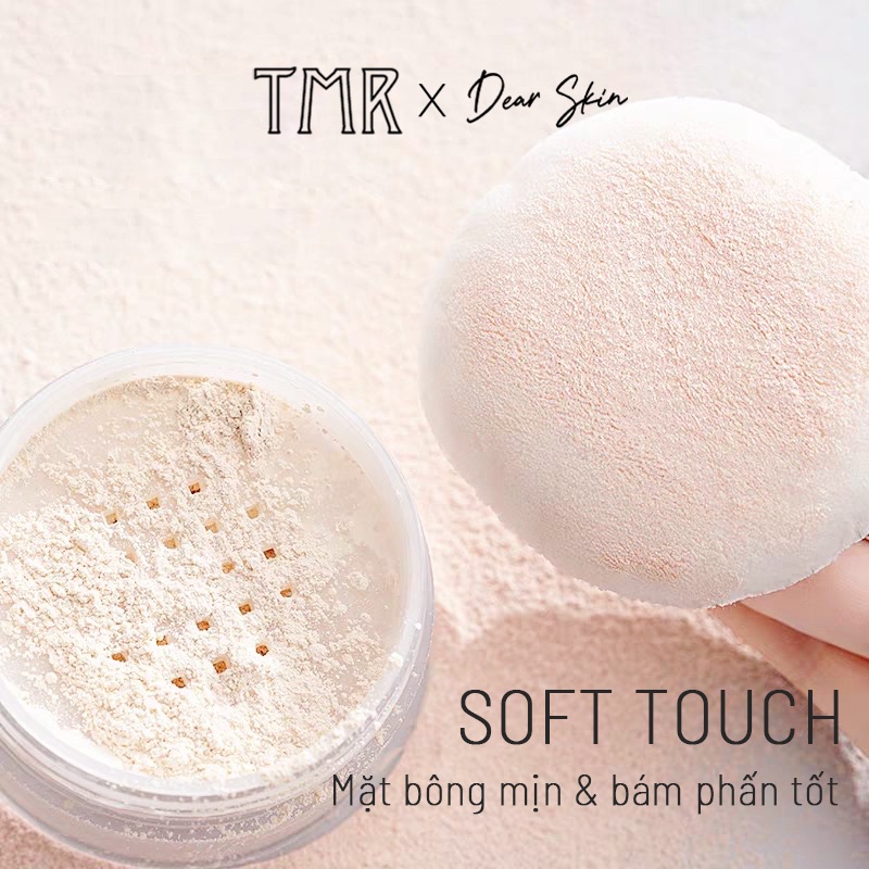Bông trang điểm TMR chất liệu cotton cao cấp, có đệm khí cực kỳ mềm mại đánh phấn nền/phấn phủ