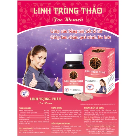 Linh Trùng Thảo For Women - Hỗ Trợ Sinh Lý Nữ - TRƯỜNG THỌ PHARMA - MS14
