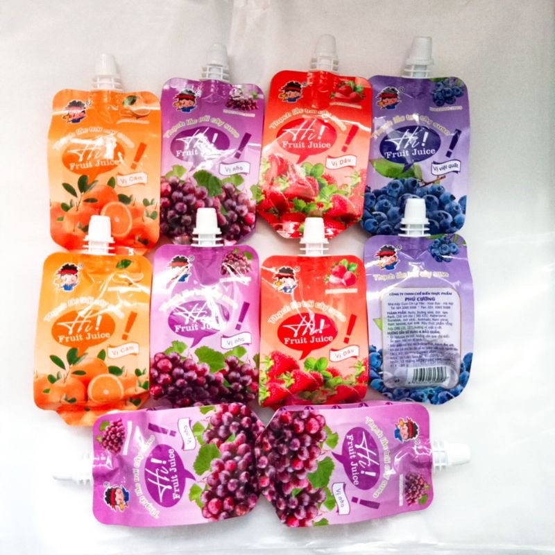 BỊCH 10 TÚI THẠCH LẮC TRÁI CÂY SUSO