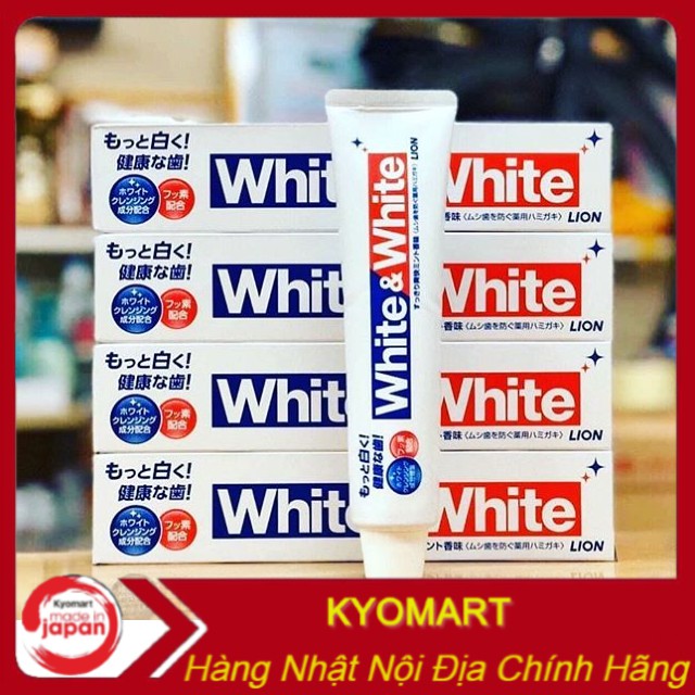 Kem đánh răng White &amp; White Nhật Lion 150g