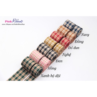 *GIÁ 1 MÉT - RB kẻ dạ mỏng cao cấp - phụ kiện thời trang may mặc