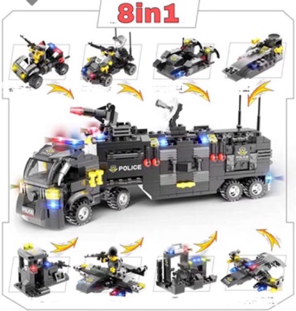 CẢNH SÁT ĐẶC NHIỆM SWAT BỘ ĐỒ CHƠI XẾP HÌNH CẢNH SÁT HÌNH SỰ