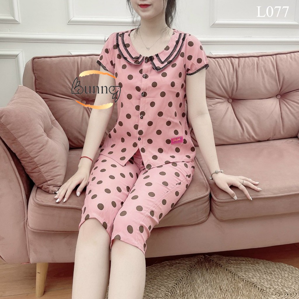 [Bunny] ĐỒ BỘ MẶC NHÀ, BỘ QUẦN ÁO NỮ MẶC NHÀ MẪU QUẦN LỬNG TAY CỘC MẶC MÁT DỄ CHÍU