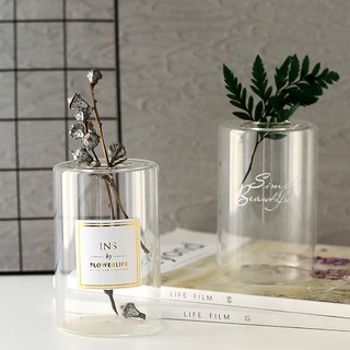 Lọ thủy tinh trong suốt không cổ lọ, mới lạ, độc đáo khi cắm hoa trang trí.