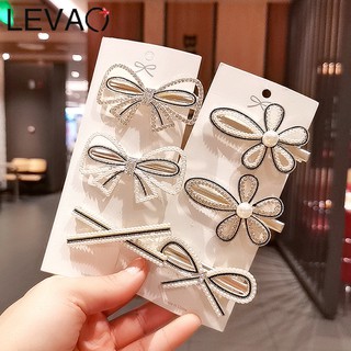Kẹp Tóc Đính Đá Hình Nơ Xinh Xắn Dành Cho Nữ
