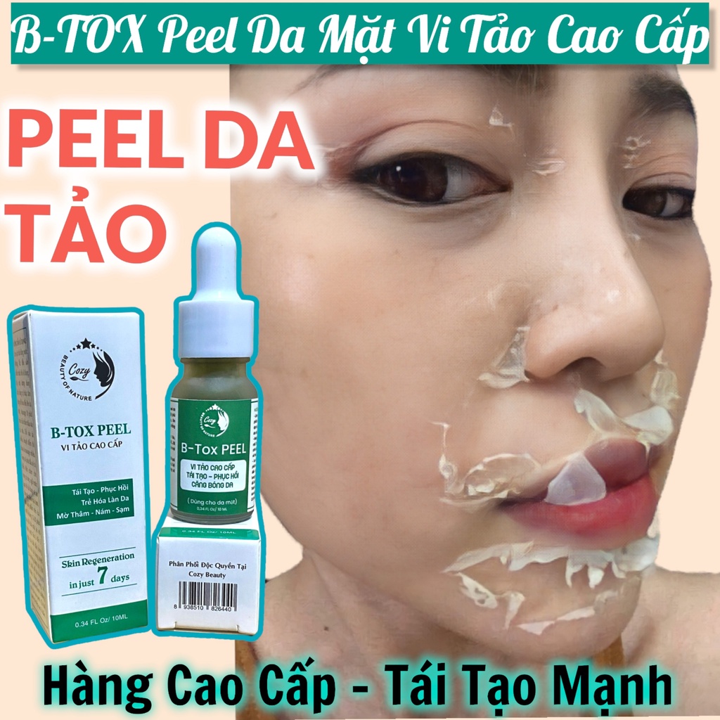 BTOX PEEL DA MẶT VI TẢO CAO CẤP - tẩy da chết - giảm mụn mờ nám tàn nhang - thay da sinh học peel lột da mặt retinol