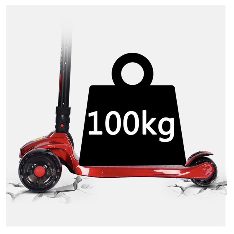 Xe trượt scooter hiệu Be1 chính hãng cho bé từ 2-10 tuổi bánh xe phát sáng